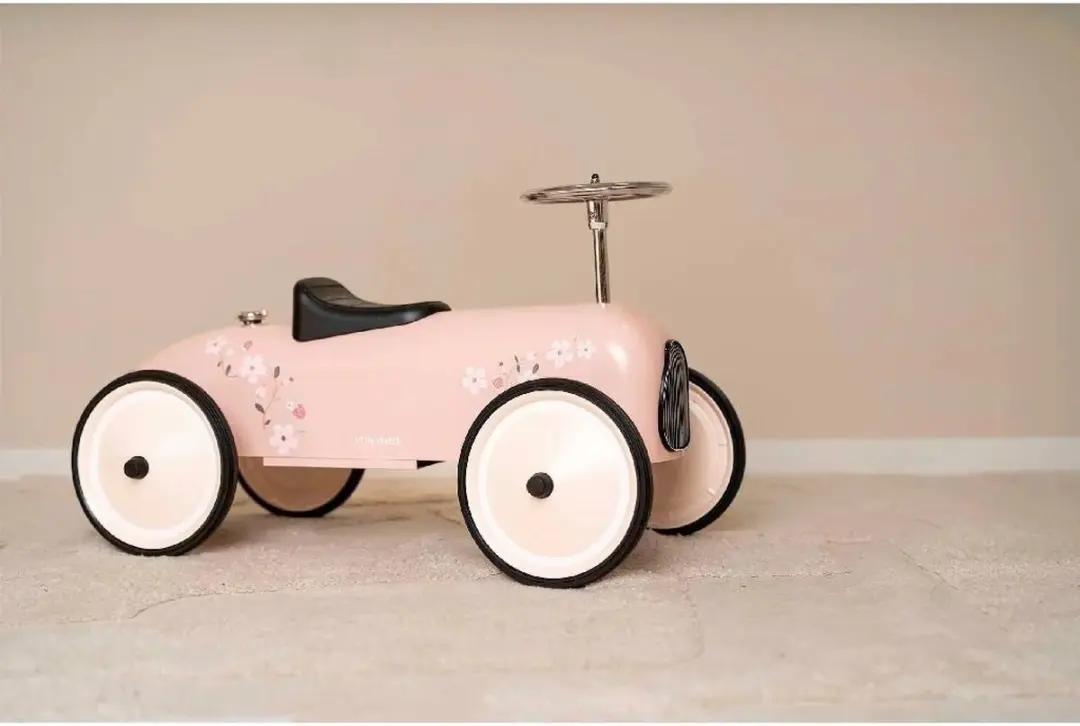 Little Dutch Retro Loopauto - Roze - afbeelding 3 van 6