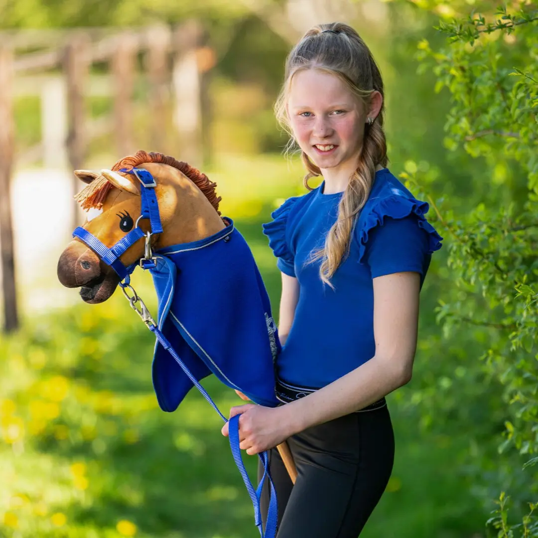 QHP Fleecedeken Hobby Horse - Kobalt Blauw - afbeelding 2 van 6