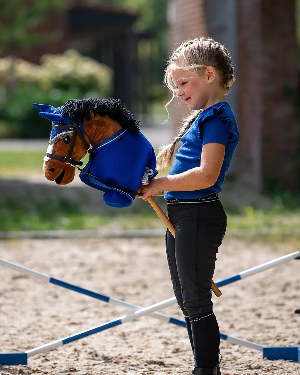 QHP Fleecedeken Hobby Horse - Kobalt Blauw - afbeelding 3 van 6