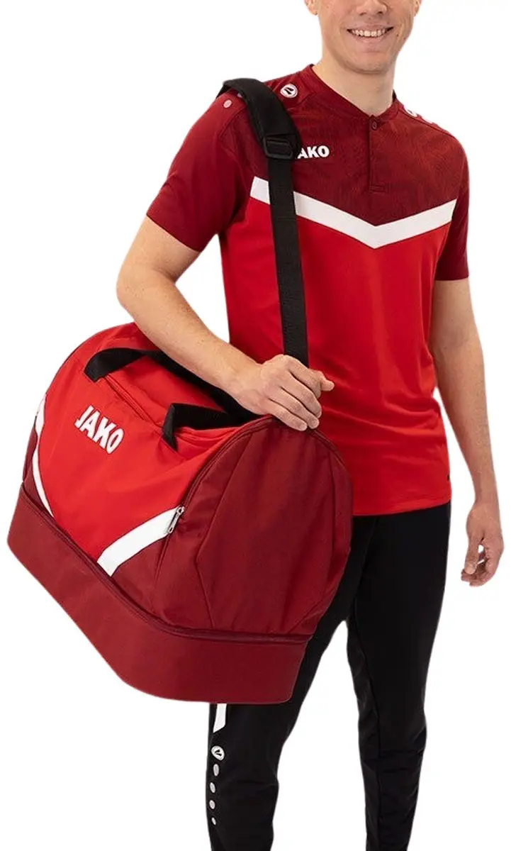 Jako Iconic Senior Sporttas - Bordeaux/Rood - 4 Vakken - afbeelding 6 van 6