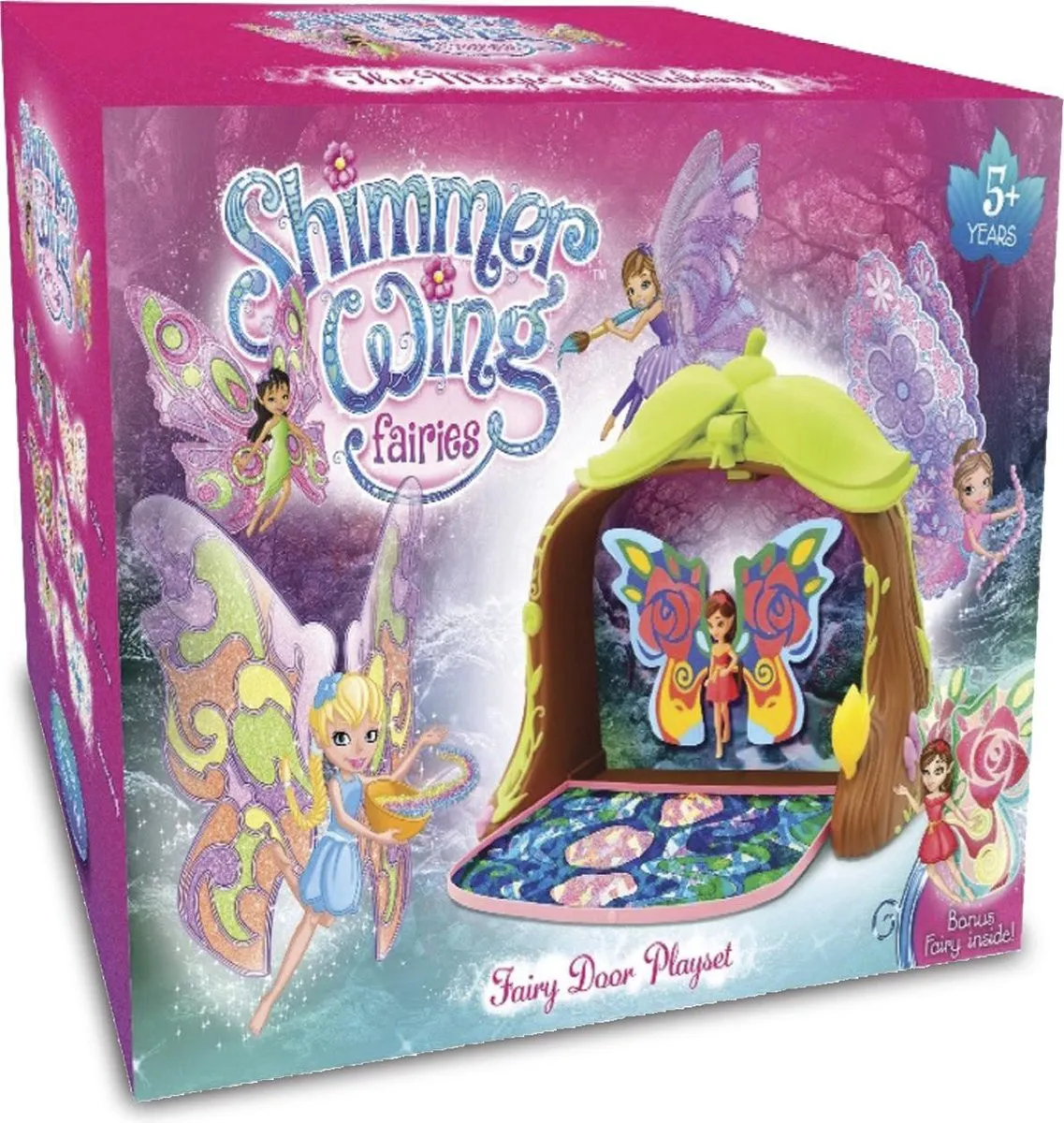 Goliath Shimmer Wing Fairies Fairy Doors Playset - 8 Stuks Roze