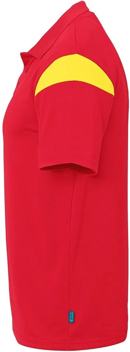 Uhlsport Squad 27 Polo Heren - M - Rood/Geel