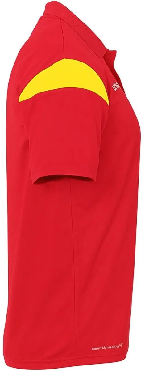 Uhlsport Squad 27 Polo Heren - M - Rood/Geel