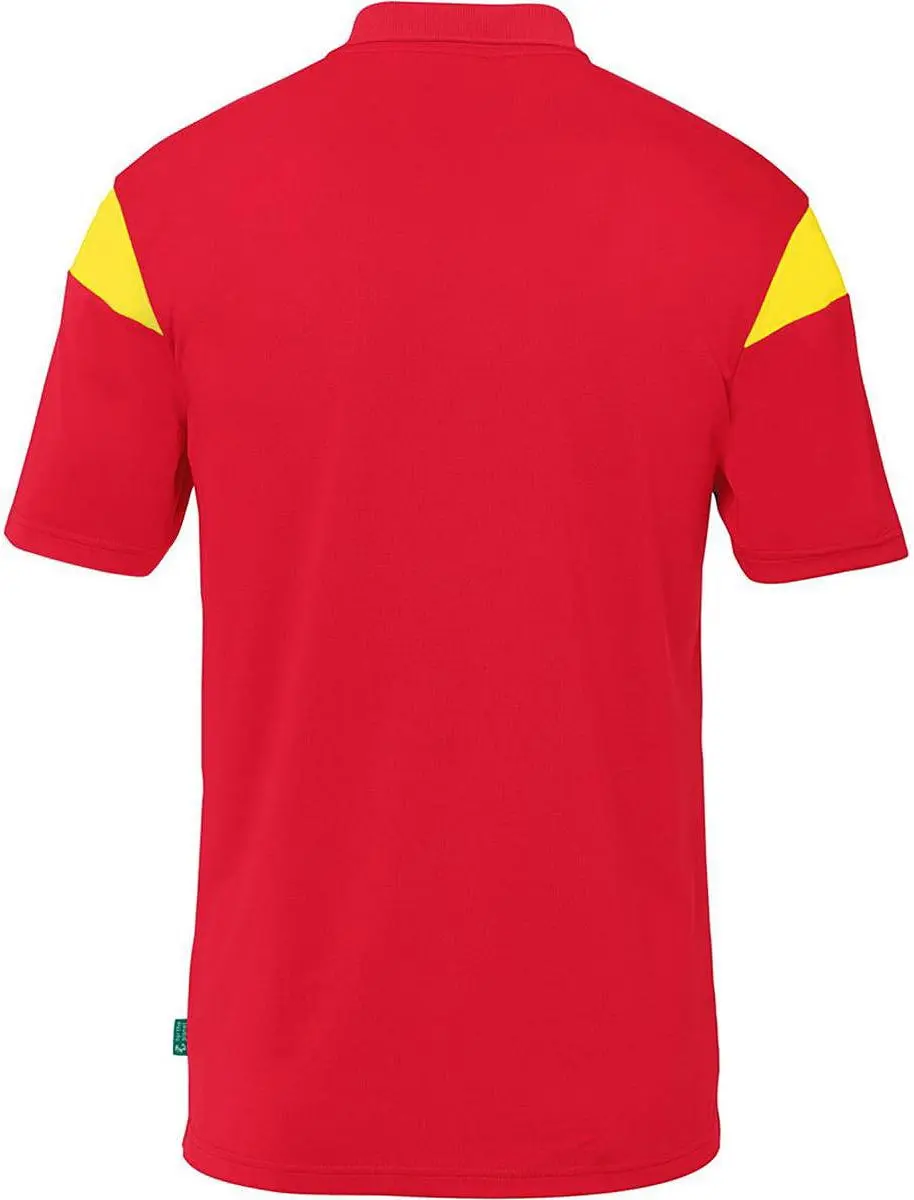 Uhlsport Squad 27 Polo Heren - M - Rood/Geel
