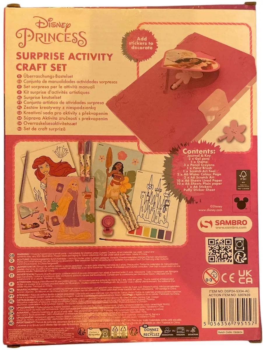 Disney Princess Knutselpakket - Creatieve speelset met 4 verrassingen