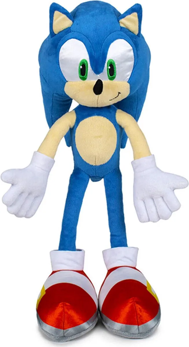 Sega Sonic The Hedgehog Pluche Knuffel 45cm - Blauw/Wit/Rood