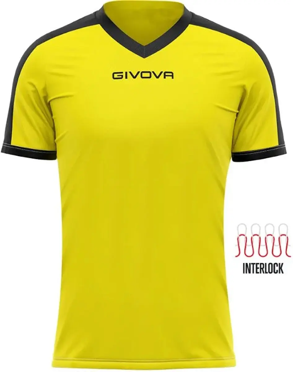 Givova Revolution Sportshirt - Geel/Zwart - S