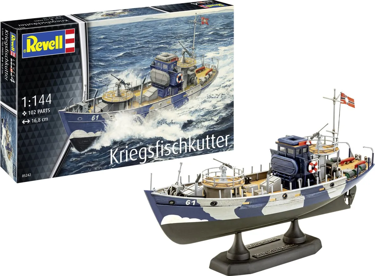 Revell 05242 Kriegsfischkutter Modelbouwpakket - 1:144 - Multi