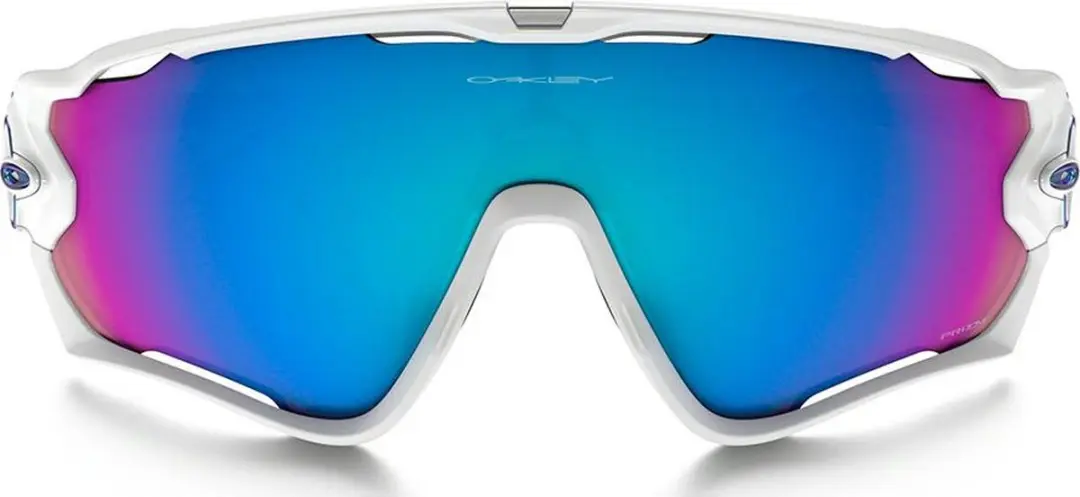 Oakley Jawbreaker Polwht Prizm Snow Skibril - Wit - Blauwe Lens
