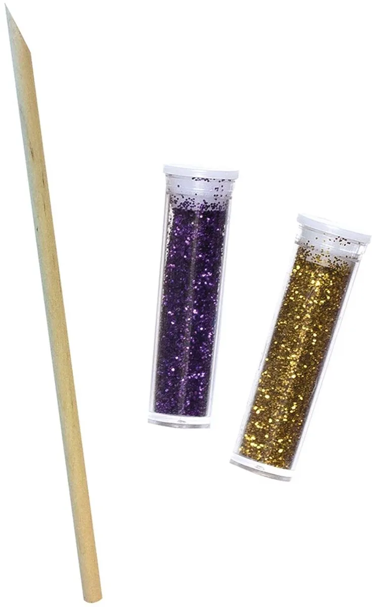 Janod Magic Fairies Creatief Pakket - 3 Afbeeldingen + Biologisch Glitter