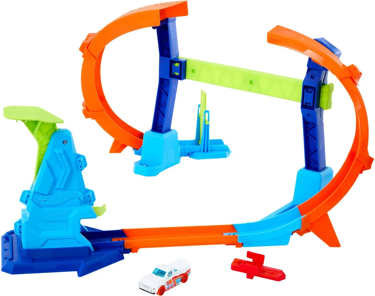 Mattel Hot Wheels Stuntbaan Kurkentrekker Springkampioen JFH36