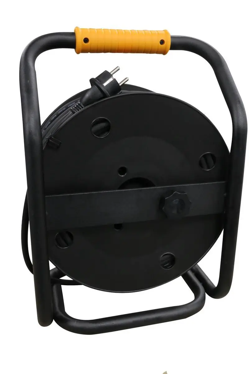 Relectric Pro Kabelhaspel 50m - 4 Stopcontacten - IP44 - Zwart