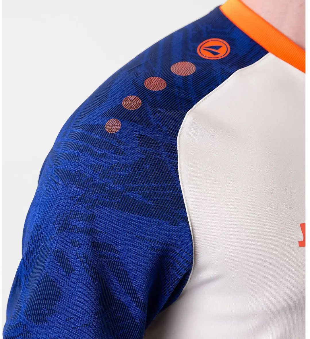 Jako Iconic Shirt Korte Mouw Heren XXL - Wit/Royal/Fluo Oranje