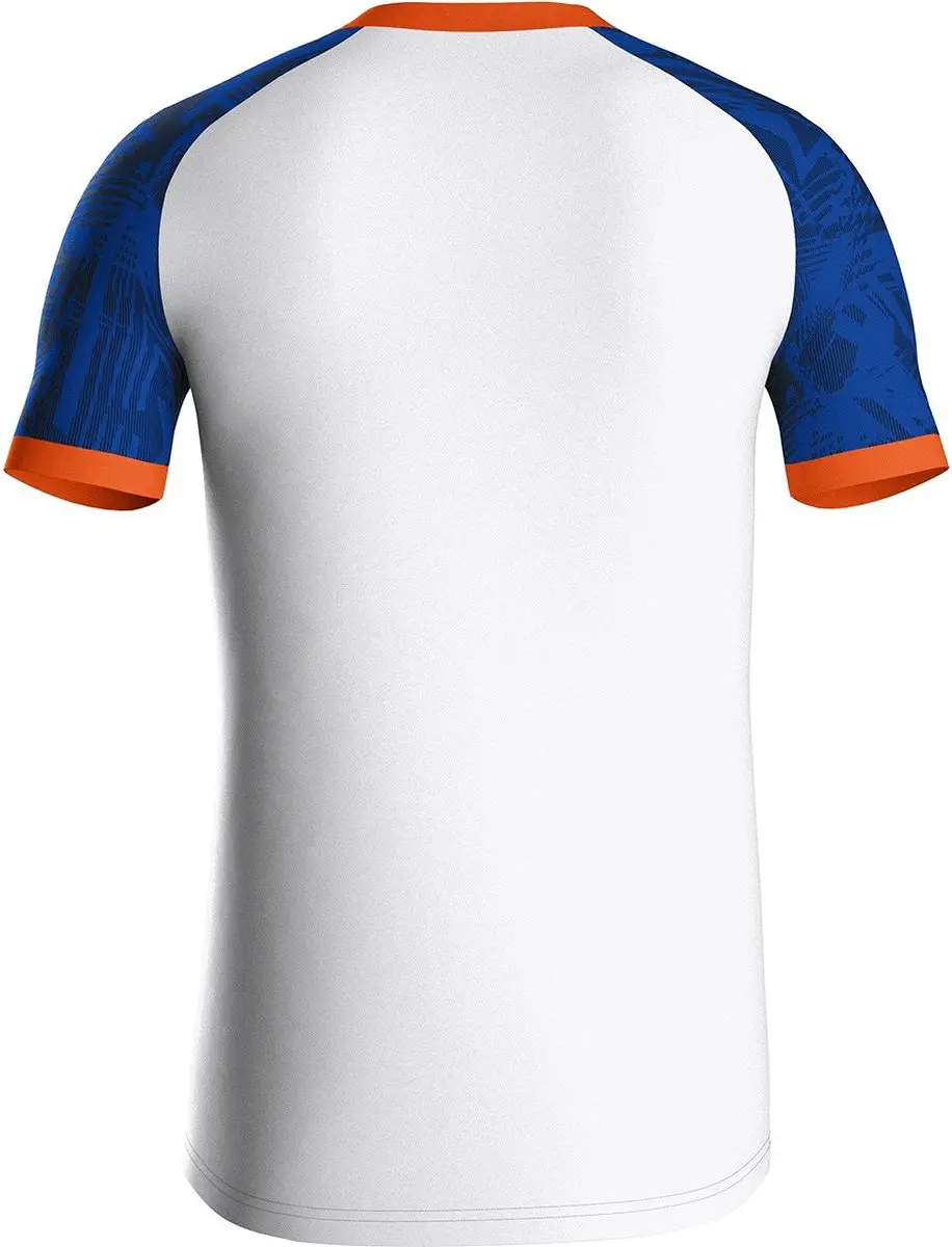 Jako Iconic Shirt Korte Mouw Heren XXL - Wit/Royal/Fluo Oranje