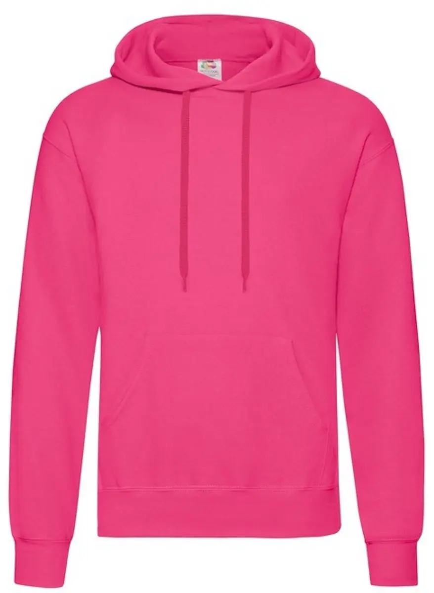 Sweatshirt Fruit Of The Loom Klassiek volwassen fucsia met capuchon