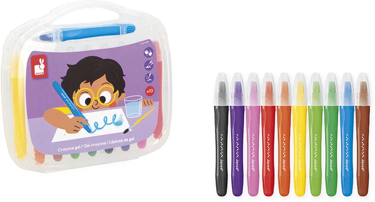 Janod Colo Gelkrijtjes Multicolor - 10 Stuks