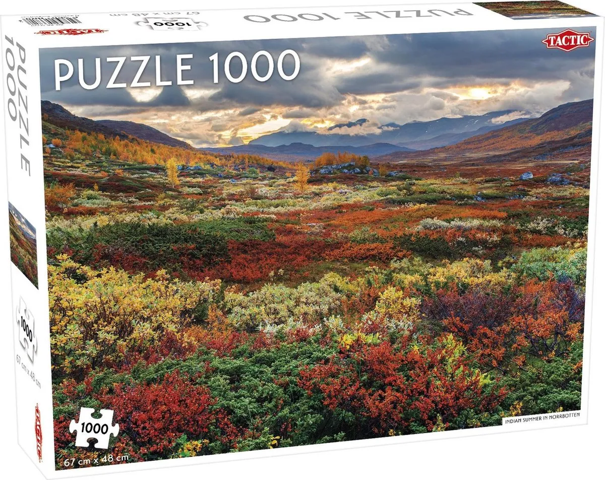 Tactic Indian Summer in Norrbotten Puzzel 1000 Stuks - Scandinavische Herfstnatuur