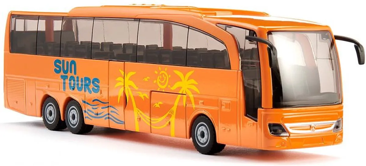 SIKU 3738 Mercedes-Benz Travego Reisbus 1:50 - Oranje/Blauw/Zwart - afbeelding 6 van 6