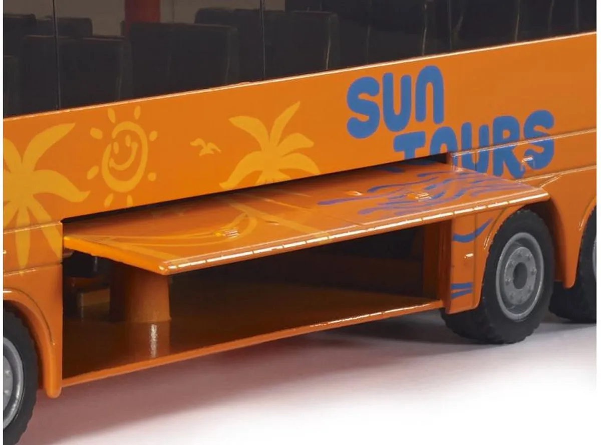 SIKU 3738 Mercedes-Benz Travego Reisbus 1:50 - Oranje/Blauw/Zwart - afbeelding 4 van 6