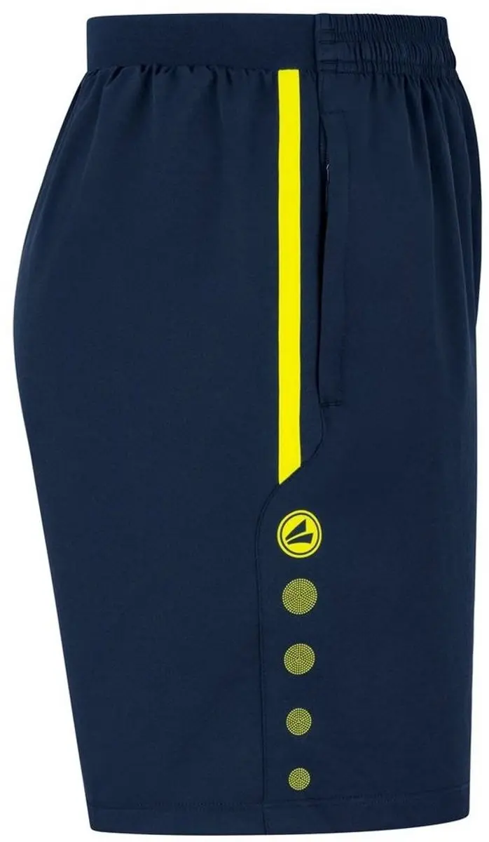 Jako Allround Short Heren - Fluogeel/Marine XL