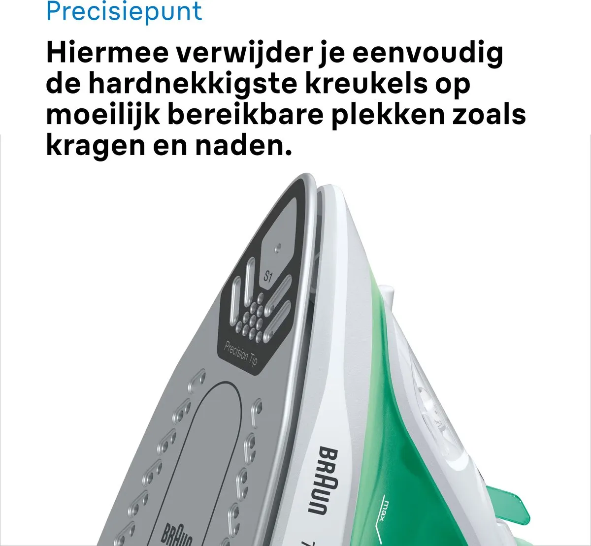 Braun TexStyle 1 SI1040GR Stoomstrijkijzer - 2000W - Groen - afbeelding 6 van 6