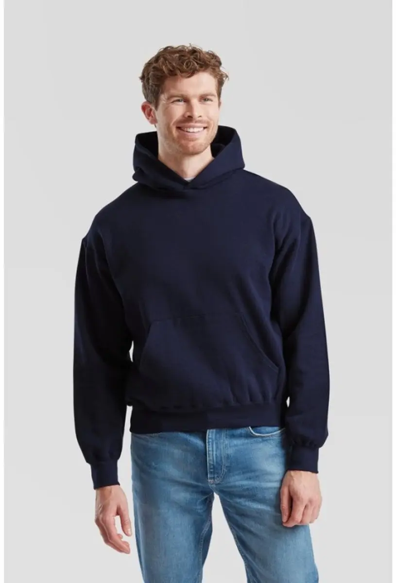 Sudadera Fruit Of The Loom Superkatoenen sweatshirt met capuchon Adulto Marino