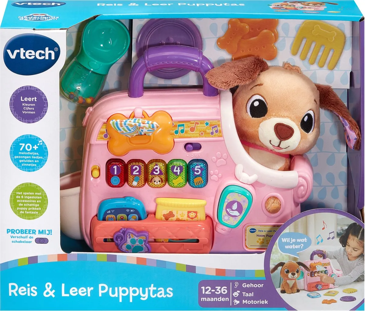 VTech Baby Reis- en Leer Puppytas 580560623 - Multicolor