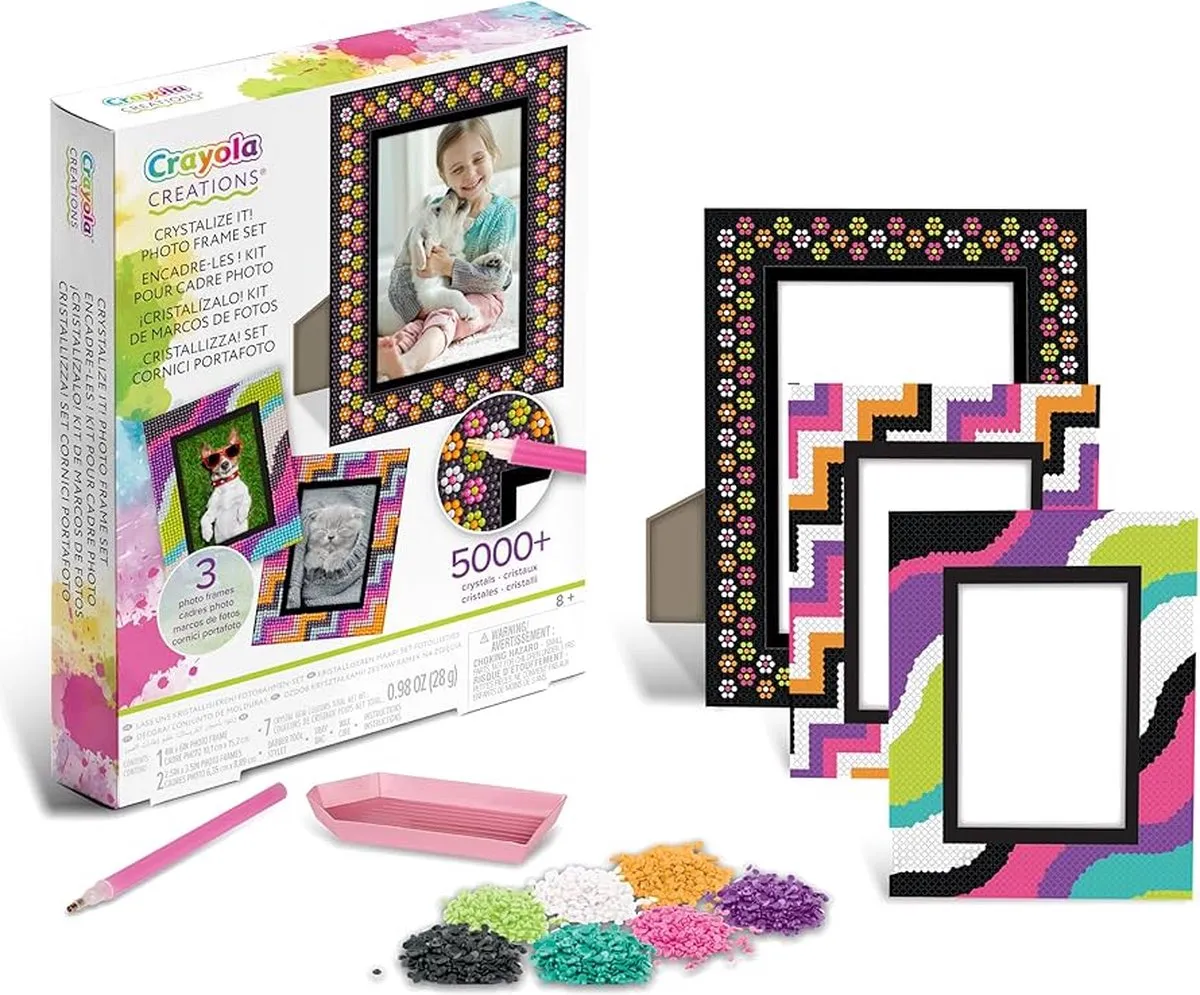 Crayola Creations Fotolijsten Knustelen - Veelkleurig - 3 Stuks