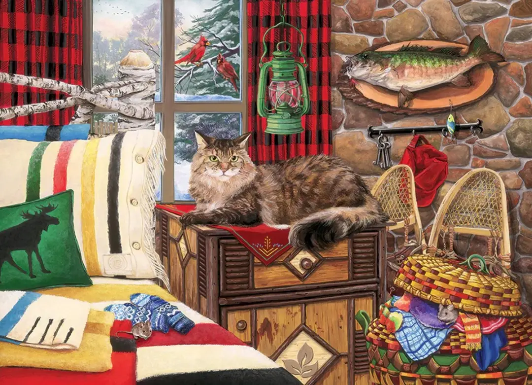 Cobble Hill Katten Thema Puzzel 1000 Stuks - 49x68cm - Meerkleurig - afbeelding 3 van 6