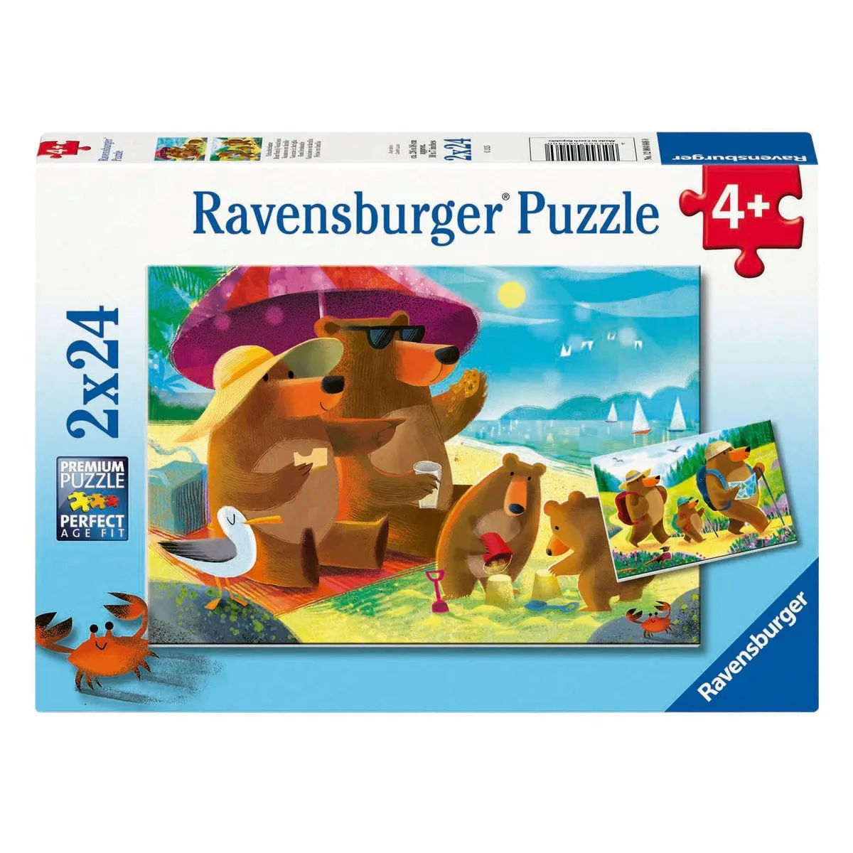 Ravensburger Bear Family Vacations Legpuzzel 2x24 Stuks - 224 Stuks