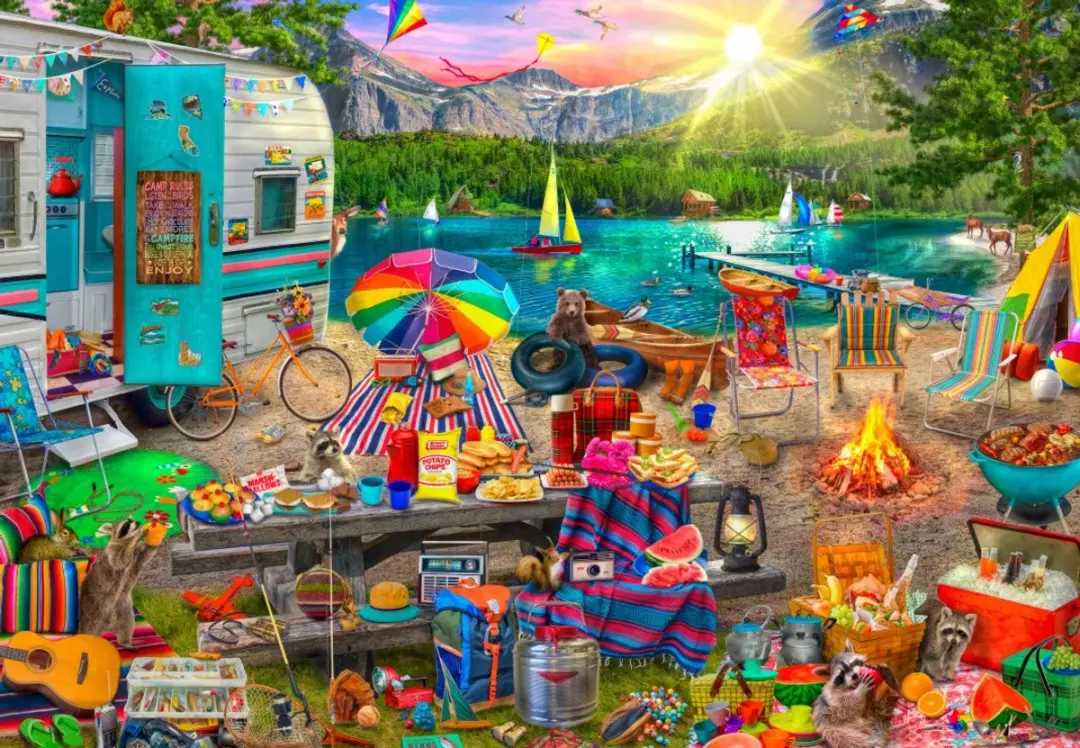Bluebird Puzzle legpuzzel The Family Campsite