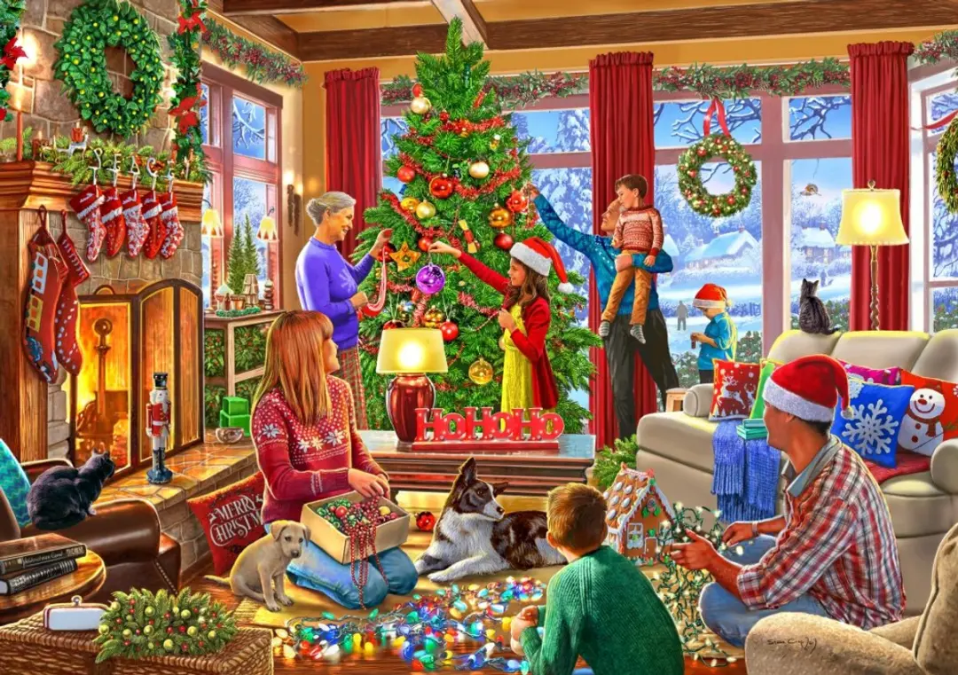 Bluebird Puzzle kerst legpuzzel Christmas Decorating