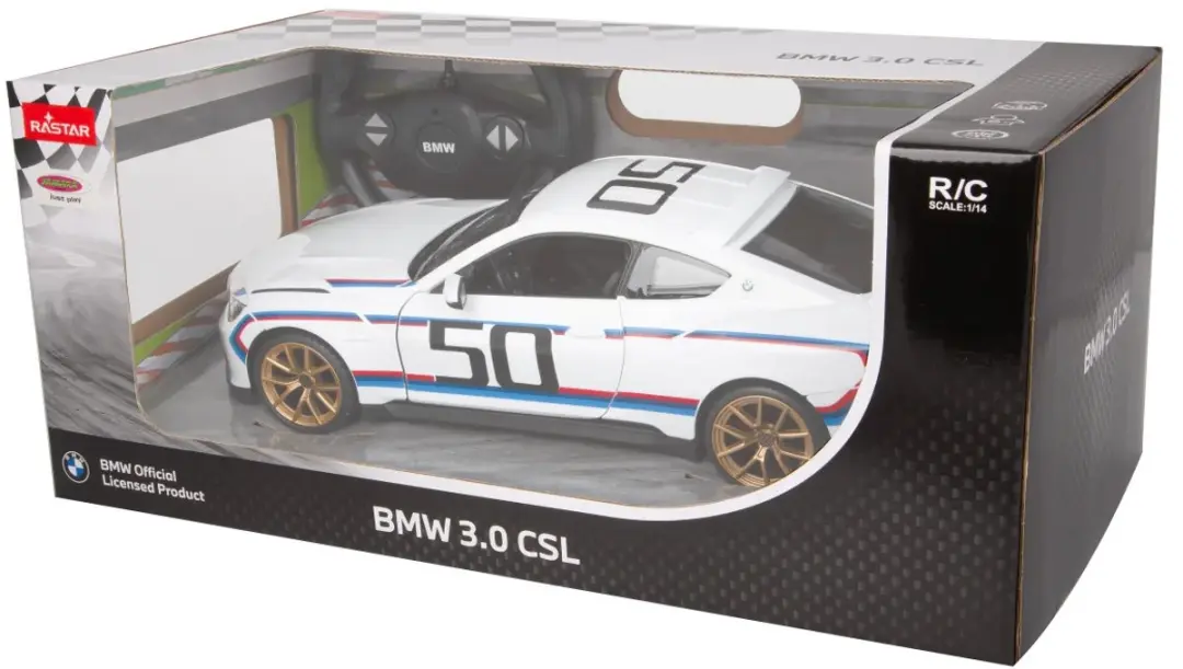 Jamara RC Sportauto BMW 3.0 CSL 1:14 - Wit - 2,4GHz - afbeelding 6 van 6