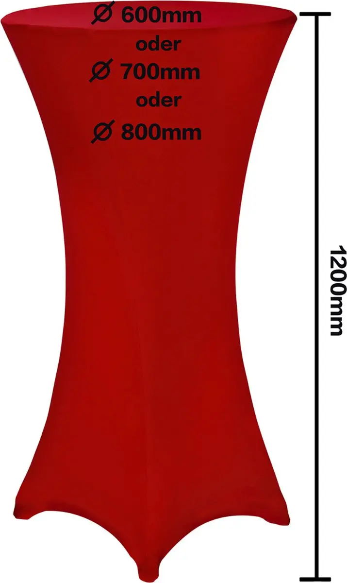 Deuba Statafelhoes Bordeaux Ø70cm - afbeelding 2 van 5