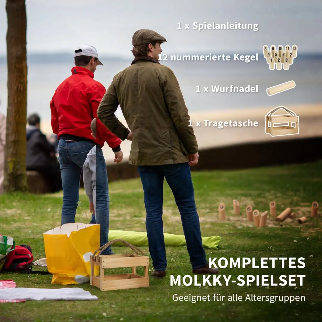 Sportnow Werpspel-Grenenhout-27L x 18B x 17H cm-Natuurlijk hout