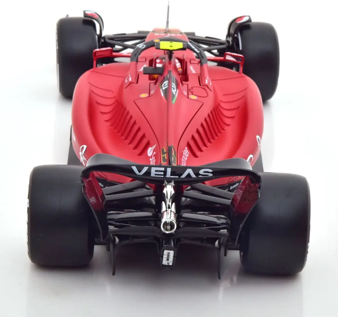 Bburago Ferrari F1-75 Carlos Sainz #55 1:18 Model - Rood - afbeelding 6 van 6