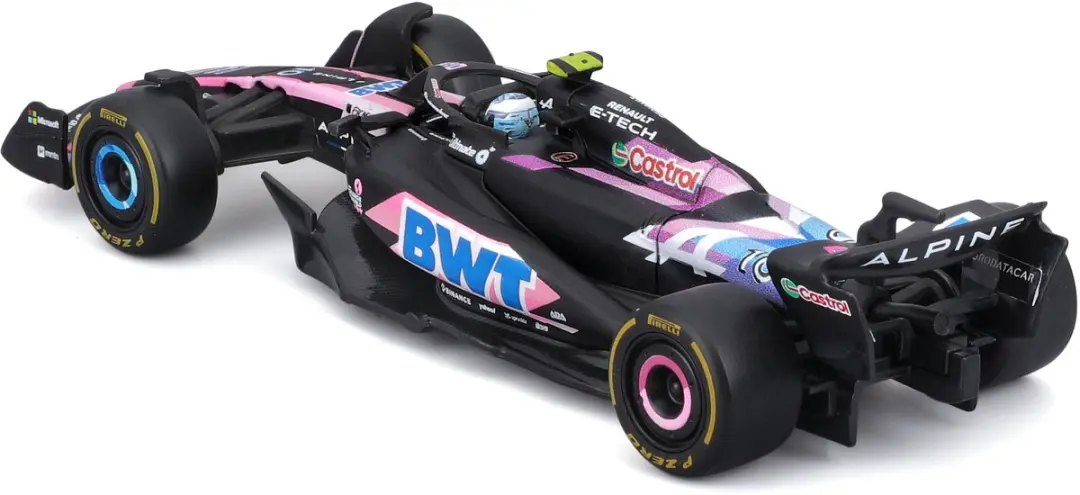 Bburago Alpine A524 Pierre Gasly Modelauto - Zwart - afbeelding 2 van 4