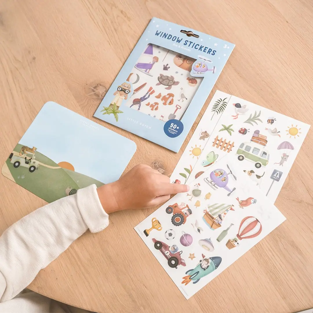 Little Dutch Jim & Friends Raamstickers - Meerkleurig