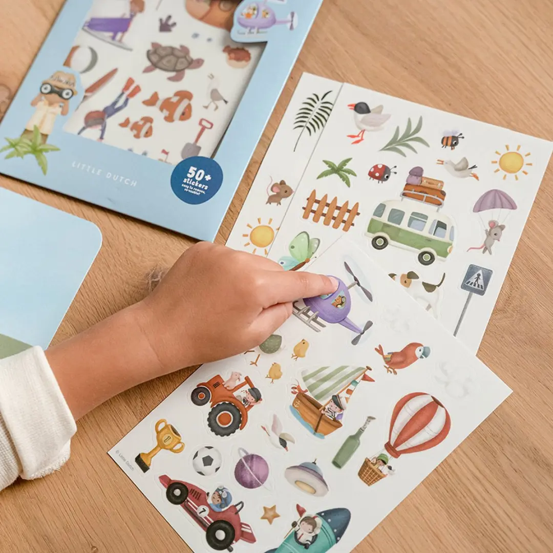 Little Dutch Jim & Friends Raamstickers - Meerkleurig