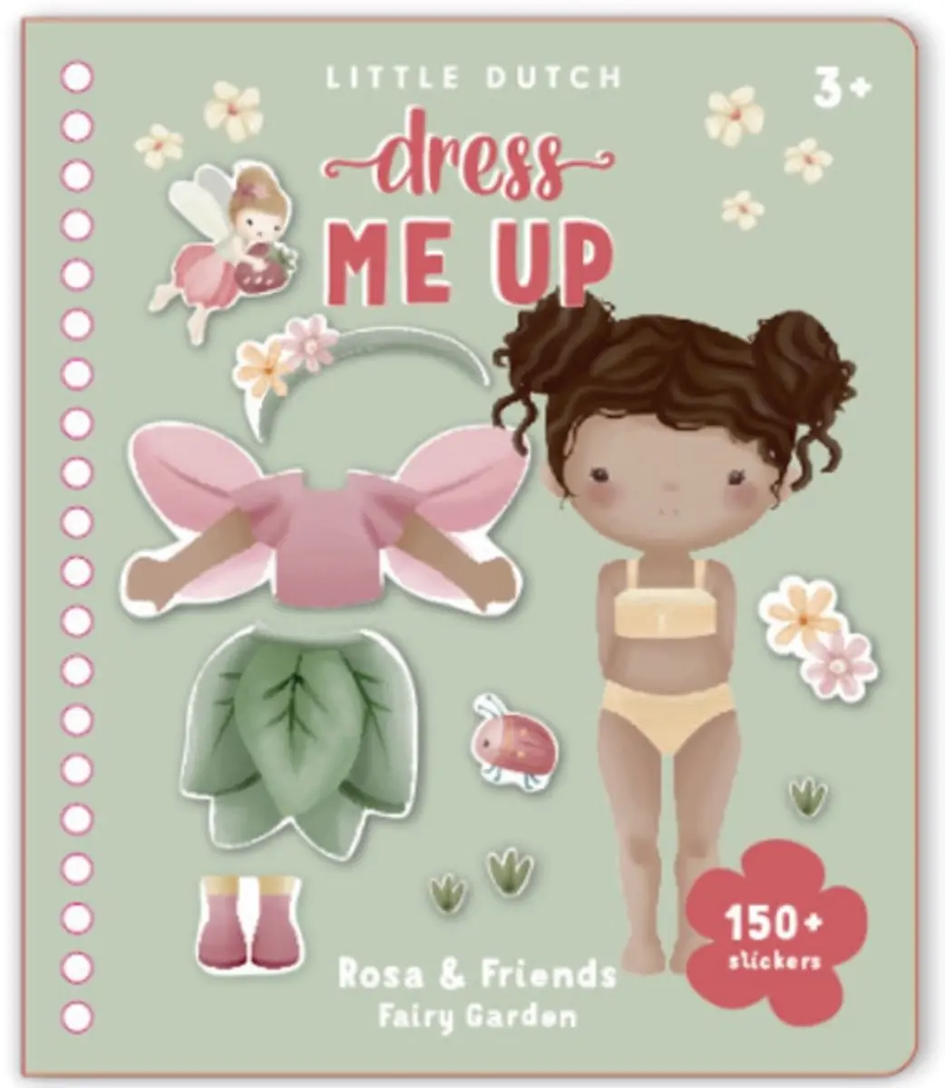 Little Dutch Dress me up Rosa Fairy Garden Stickerboek - afbeelding 5 van 5
