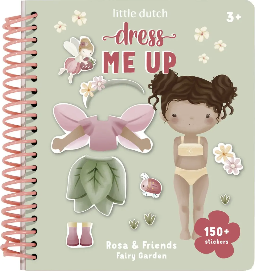 Little Dutch Dress me up Rosa Fairy Garden Stickerboek