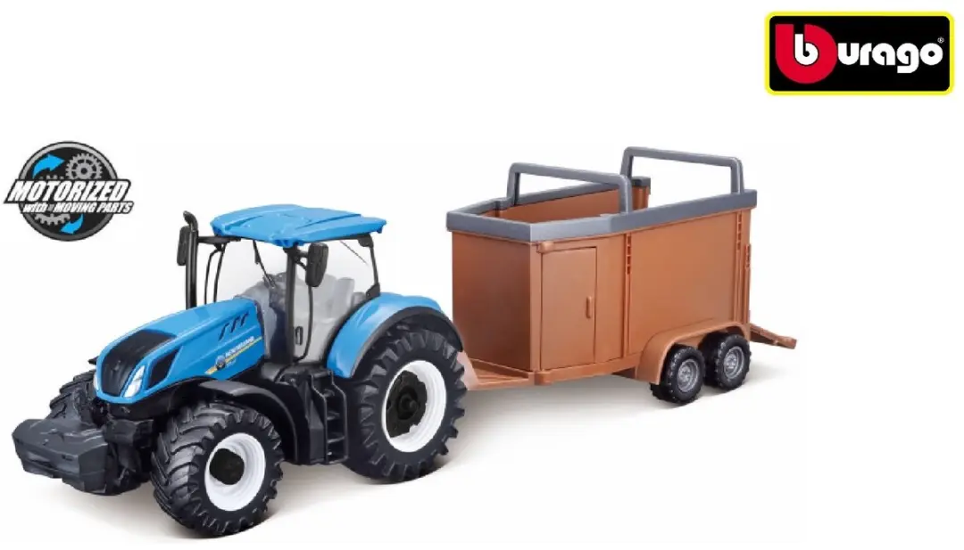 Bburago New Holland T7.315 Tractor & Livestock Forwarder 18-31656