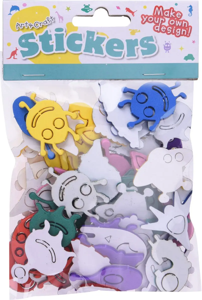 Koopman Foam Stickers Dieren & Voertuigen - Multi Kleuren - afbeelding 3 van 6