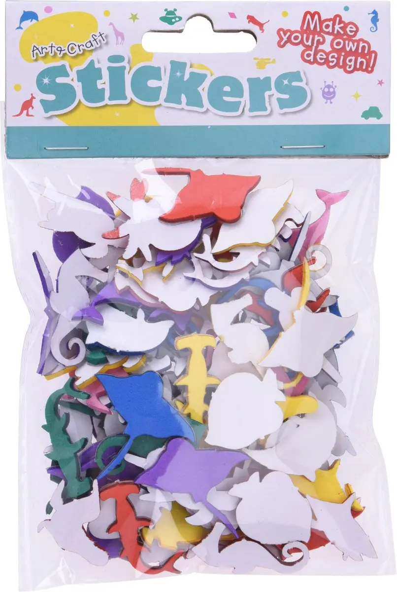 Koopman Foam Stickers Dieren & Voertuigen - Multi Kleuren - afbeelding 4 van 6