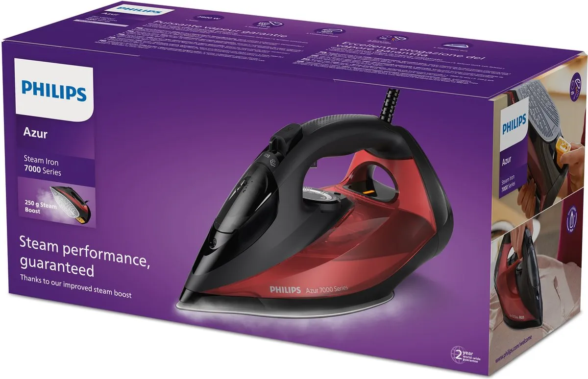 Philips 7000 Series DST7022/40 Stoomstrijkijzer - 2800W - Zwart