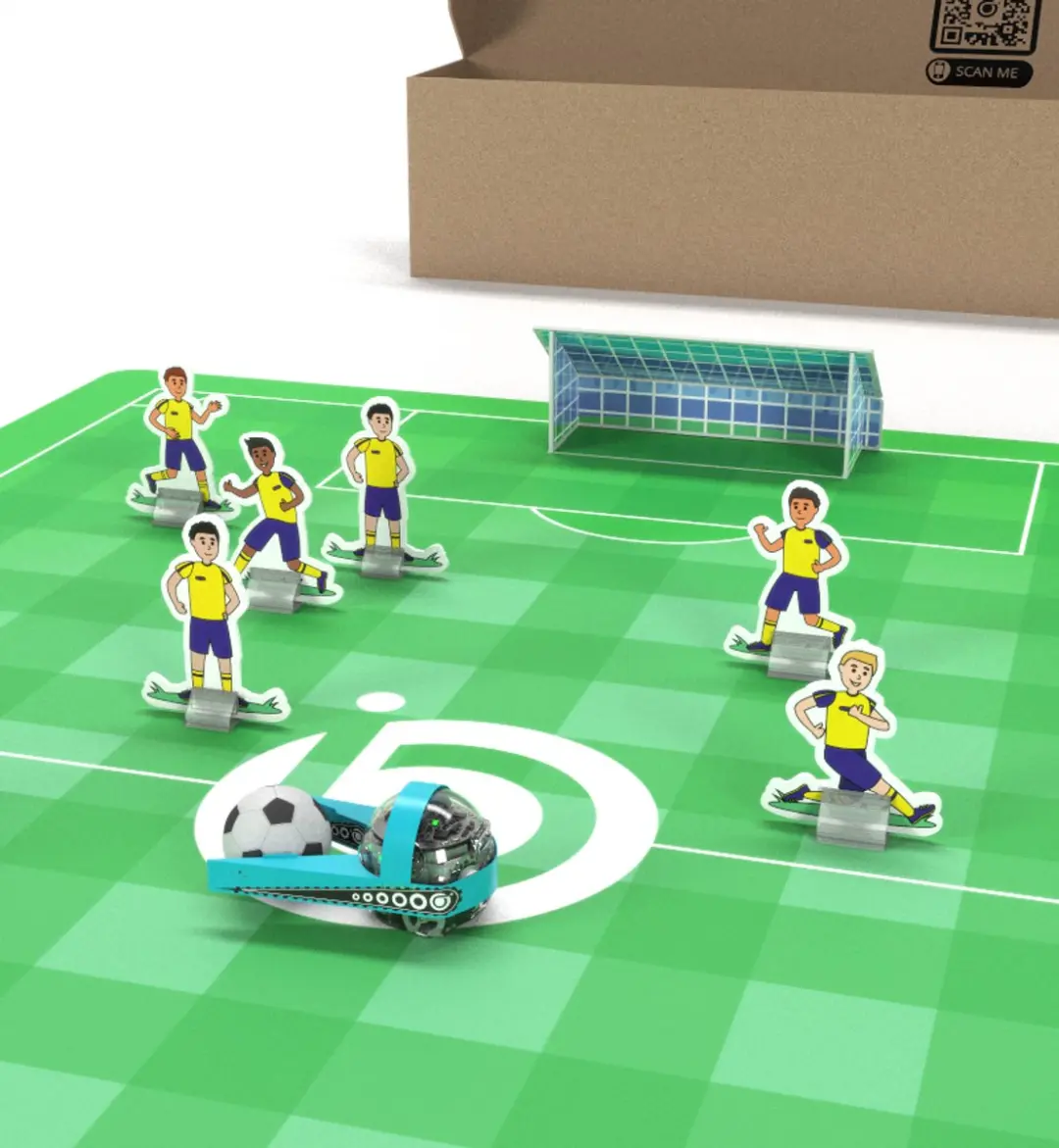 Ozobot Challenge Mat Voetbal 035021-01 - Programmeren - 61x84cm - Groen
