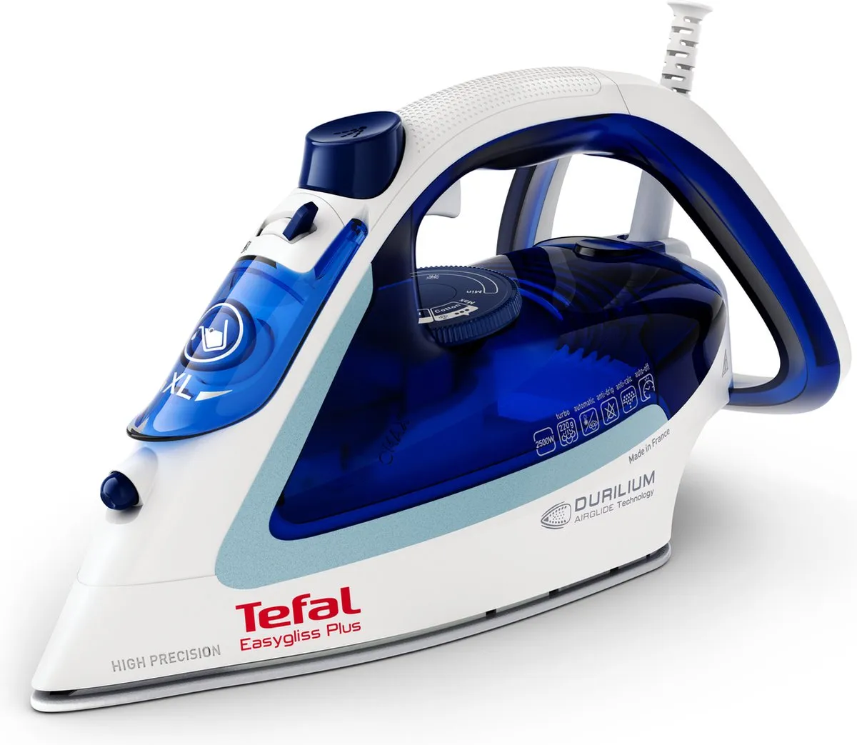 Tefal Easygliss Plus FV5736 Stoomstrijkijzer - 2500W - Blauw/Wit - afbeelding 6 van 6