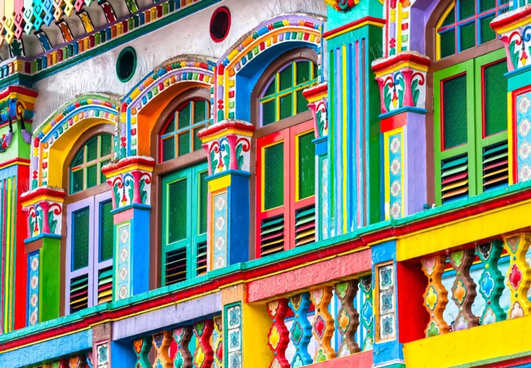 Bluebird Puzzle kleurrijke puzzel Singapore gevel