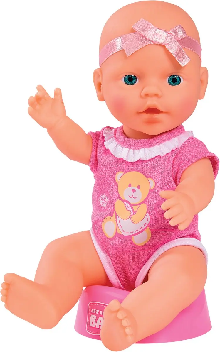 Simba New Born Baby Drink & Plas Pop 30cm - Roze - afbeelding 3 van 6