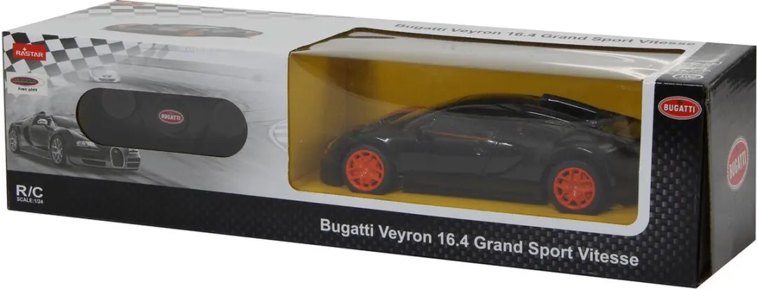 Jamara Bugatti GrandSport Vitesse 1:24 RC Auto - Zwart - JAM404551 - afbeelding 4 van 6